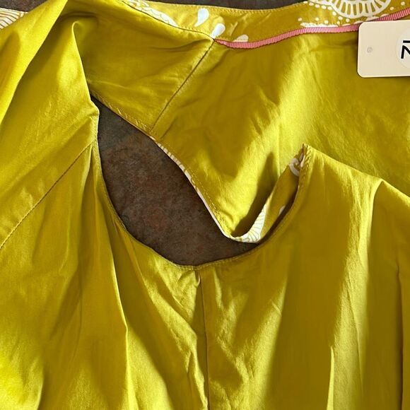 Boden Mimosa Yellow Paisley Garden Leila Shirt Dress 12 - Picture 11 of 12